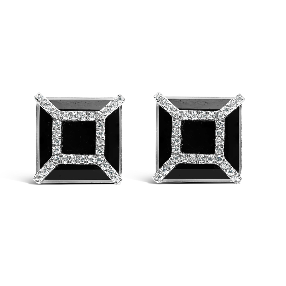 14K White Gold 3/8ct Diamond with 11x11MM